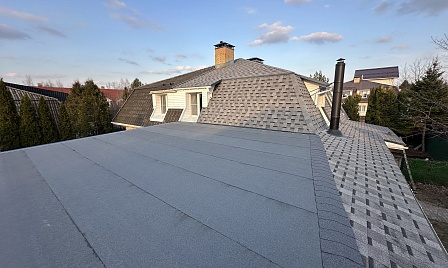 Объект - Плоская кровля из БРМ 100м2 фото №1