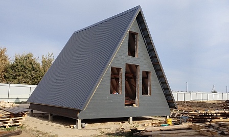 Объект - Фасад А-фрейм дома фото №3