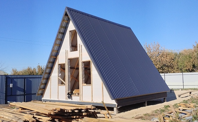 Объект Фасад А-фрейм дома - изображение  №7>