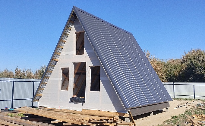 Объект Фасад А-фрейм дома - изображение  №10>