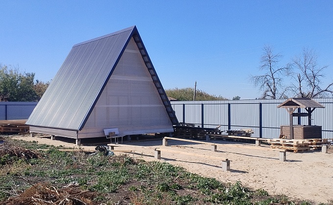 Объект Фасад А-фрейм дома - изображение  №11>