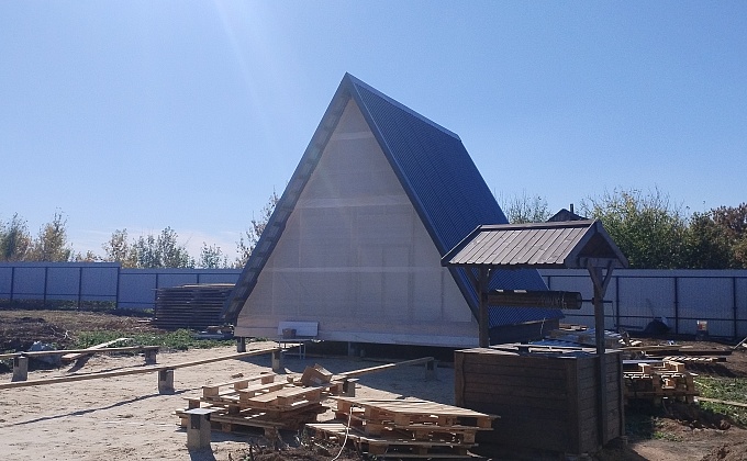 Объект Фасад А-фрейм дома - изображение  №12>