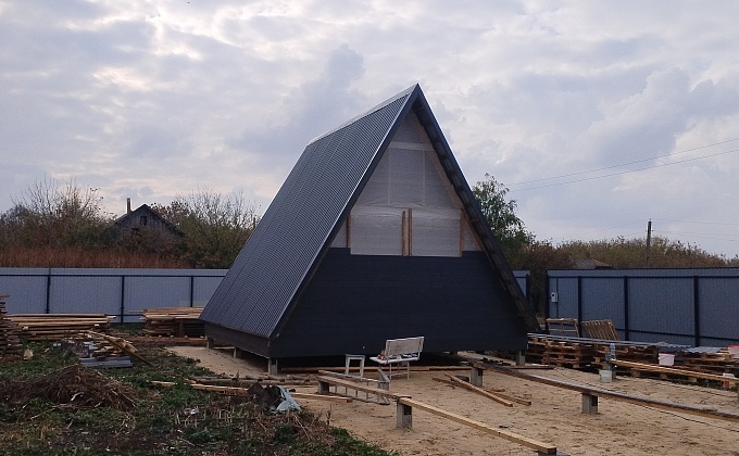 Объект Фасад А-фрейм дома - изображение  №14>