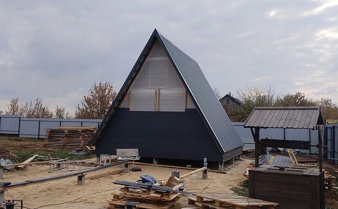 Объект Фасад А-фрейм дома - изображение  №15>