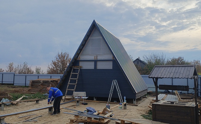 Объект Фасад А-фрейм дома - изображение  №17>