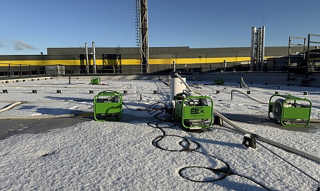 Объект - Просушивание утеплителя плоской кровли фото №5