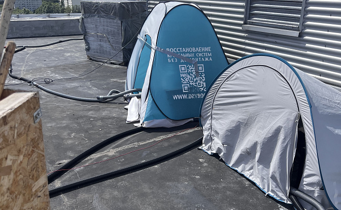 Объект Сушка утеплителя кровли в посольстве - изображение  №2>