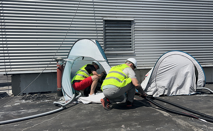 Объект Сушка утеплителя кровли в посольстве - изображение  №3>