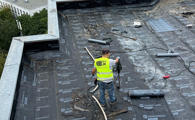 Объект Сушка кровли Москва Жигулевская 900м2 - изображение  №1>