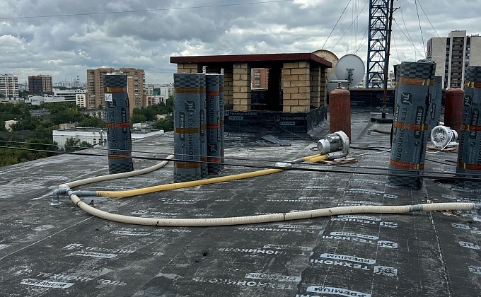 Объект Сушка кровли Москва Жигулевская 900м2 - изображение  №2>