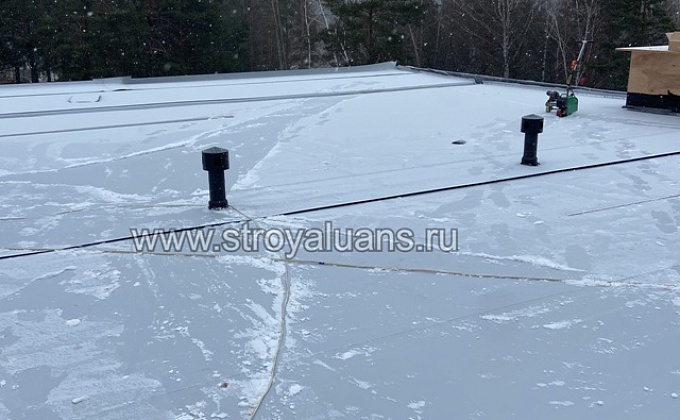 Объект Монтаж кровельной ПВХ мембраны по OSB - изображение  №12>